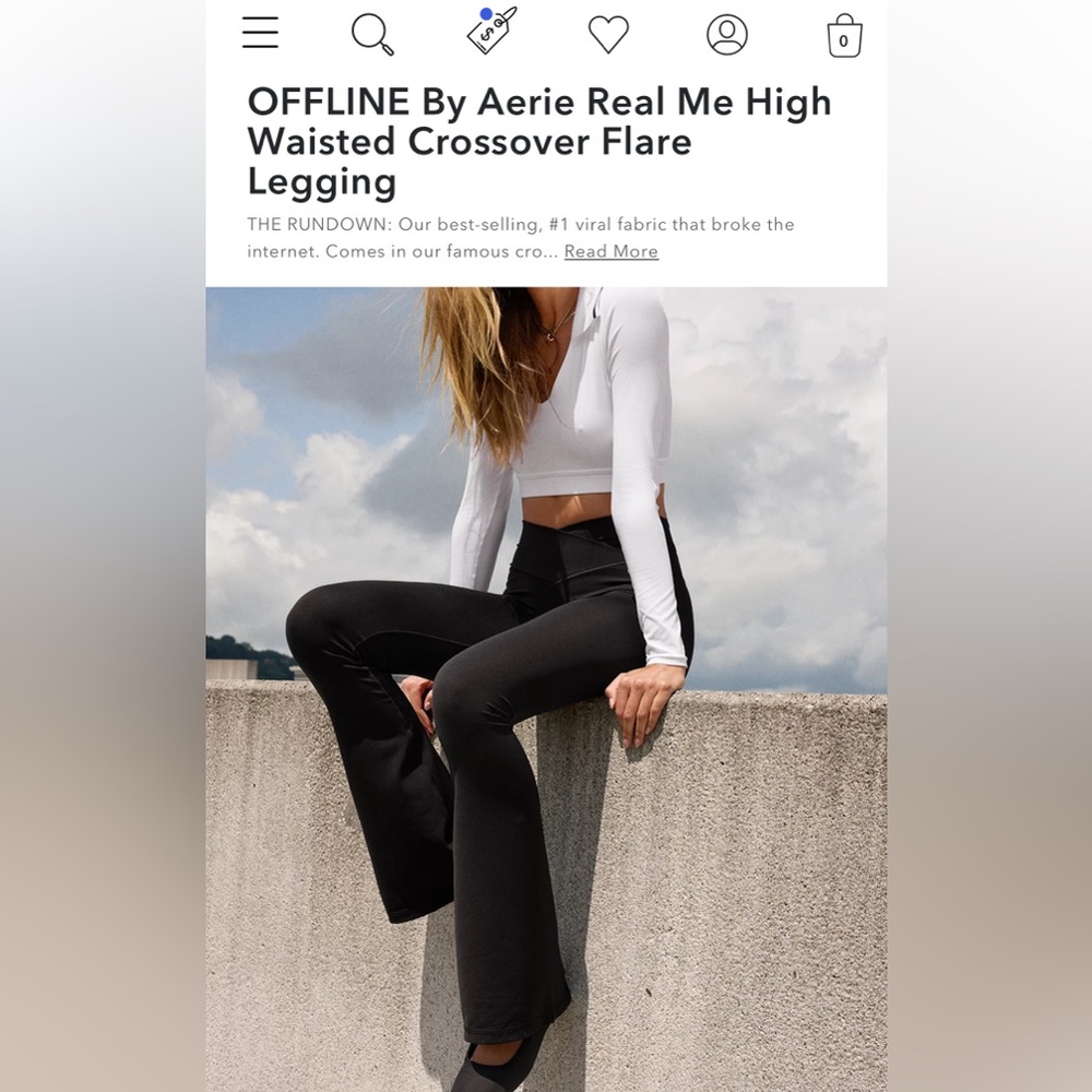 Black Flared Crossover High-Waisted Women's Pants